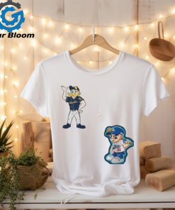 Milwaukee Brewers VS Los Angeles Dodgers MLB 2024 mascot cartoon baseball shirt