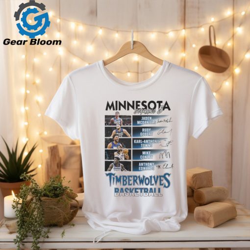 Minnesota Timberwolves Starting 5 Basketball Signatures shirt