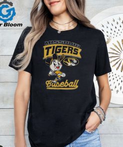 Mizzou Tigers Baseball Head Player Tiger Head Black T Shirt