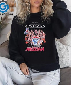 Never Underestimate A Woman Who Understands Basketball And Loves Arizona Wildcats Men’s Basketball Signatures Shirt