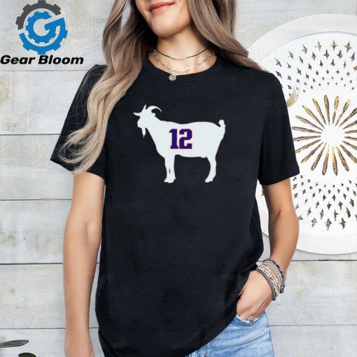 New England Patriots Tom Brady goat 12 shirt