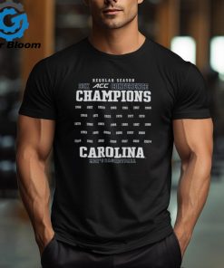 North Carolina Tar Heels 33x Acc Conference Regular Season Men’s Basketball Champions 2024 Tee Shirts