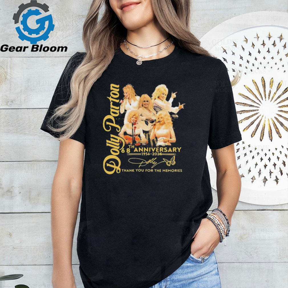 Official 68th Anniversary Of Dolly Parton 1956 2024 Thank You For The Memories Signatures Shirt Official 68th Anniversary Of Dolly Parton 1956 2024 Thank You For The Memories Signatures Shirt