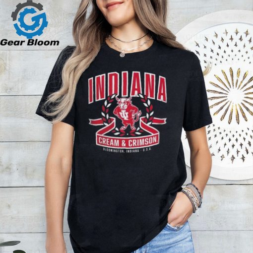 Official Indiana Hoosiers Cream & Crimson Bloomington Indiana USA T Shirt