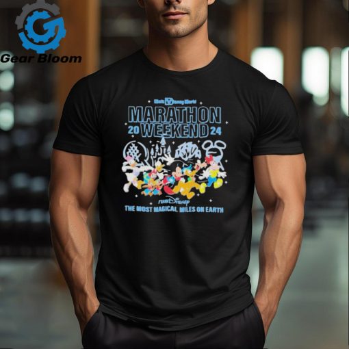 Official Mickey mouse running walt disney world marathon 2024 shirt