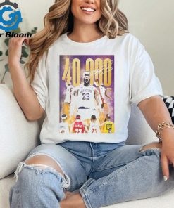 Official Official LeBron James The First Player To Ever Score 40K Points In NBA History Wall Decor Poster Shirt