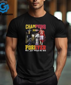 Official champions Jj Mccarthy And Patrick Mahomes Forever Not Just When We Win Signatures Shirt
