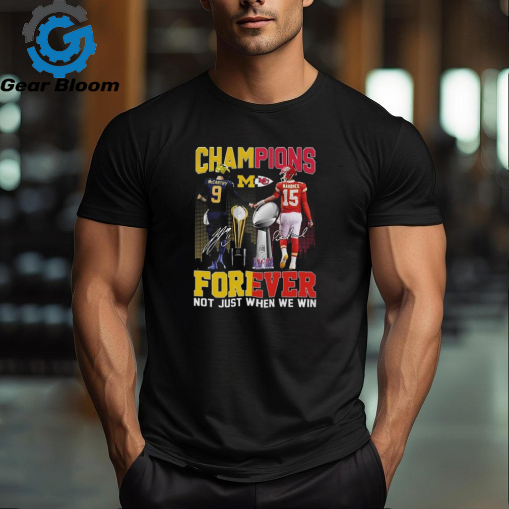 Official champions Jj Mccarthy And Patrick Mahomes Forever Not Just When We Win Signatures Shirt Official champions Jj Mccarthy And Patrick Mahomes Forever Not Just When We Win Signatures Shirt