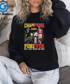 Official champions Jj Mccarthy And Patrick Mahomes Forever Not Just When We Win Signatures Shirt