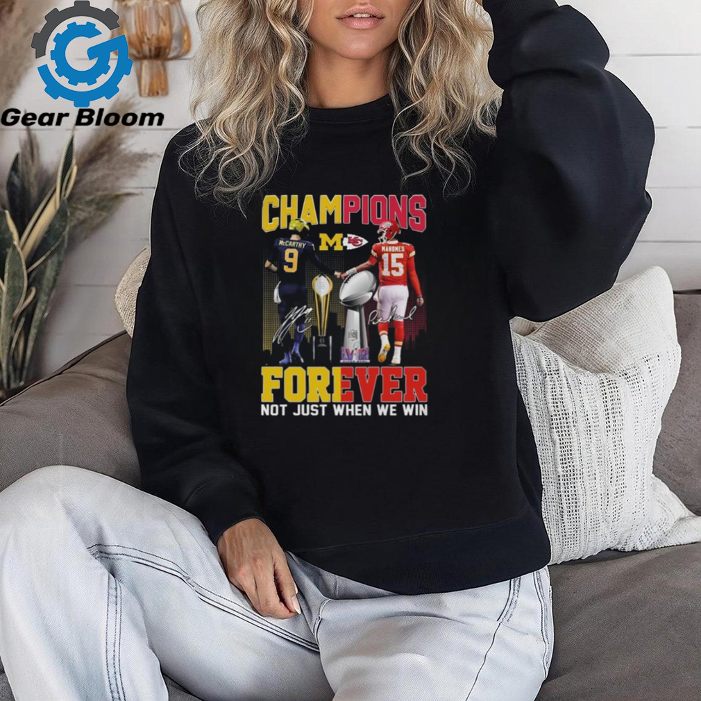 Official champions Jj Mccarthy And Patrick Mahomes Forever Not Just When We Win Signatures Shirt Official champions Jj Mccarthy And Patrick Mahomes Forever Not Just When We Win Signatures Shirt