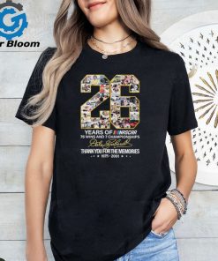 Official dale Earnhardt 26 Years Of Nascar 76 Wins And 7 Championships Thank You For The Memories Signature Shirt