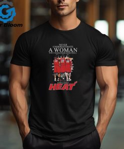 Official never Underestimate A Woman Who Understands Basketball And Loves Miami Heat Adebayo, Butler And Robinson Signatures Shirt