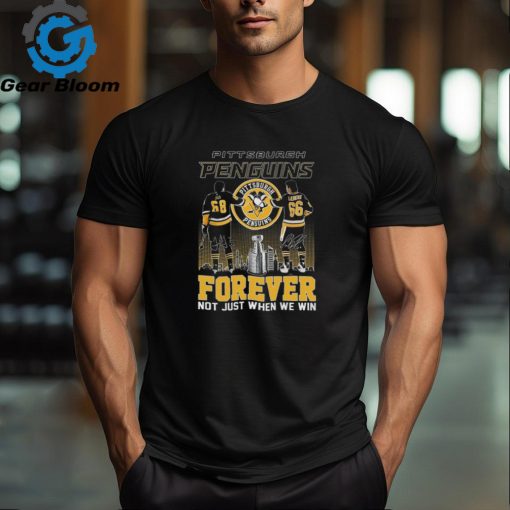 Official pittsburgh Penguins Jaromir Jagr And Mario Lemieux Forever Not Just When We Win Signatures Shirt