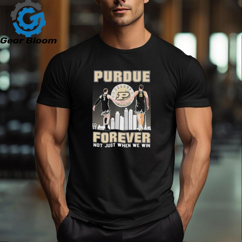 Official purdue Boilermakers Braden Smith And Zach Edey Forever Not Just When We Win Signatures Shirt Official purdue Boilermakers Braden Smith And Zach Edey Forever Not Just When We Win Signatures Shirt