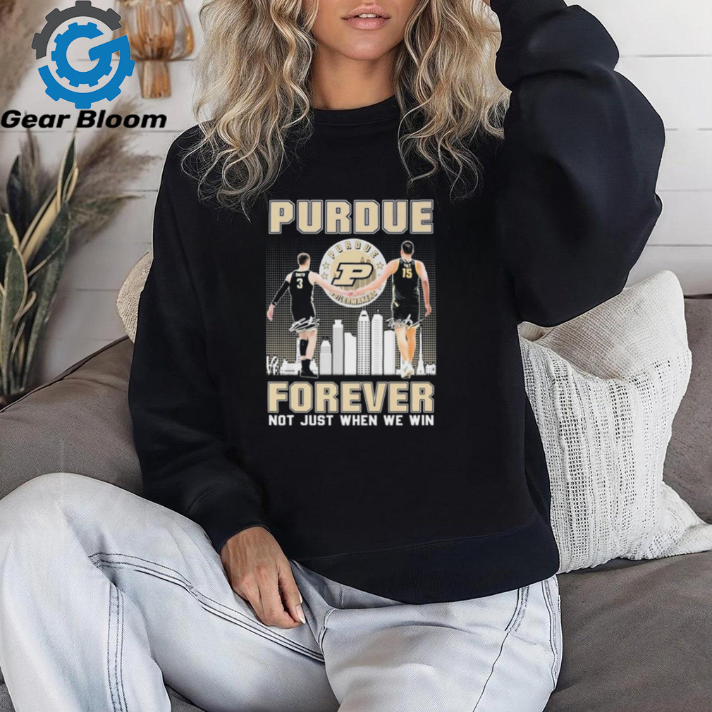 Official purdue Boilermakers Braden Smith And Zach Edey Forever Not Just When We Win Signatures Shirt Official purdue Boilermakers Braden Smith And Zach Edey Forever Not Just When We Win Signatures Shirt