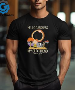 Official snoopy And Charlie Brown Hello Darkness My Old Friends Solar Eclipse April 8, 2024 Shirt