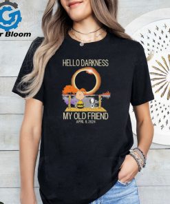 Official snoopy And Charlie Brown Hello Darkness My Old Friends Solar Eclipse April 8, 2024 Shirt