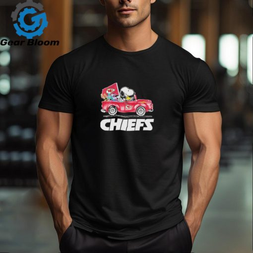 Official super Bowl LVIII Champions Snoopy And Woodstock On Car Kansas City Chiefs Shirt