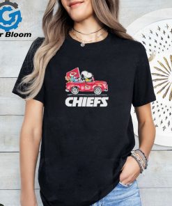 Official super Bowl LVIII Champions Snoopy And Woodstock On Car Kansas City Chiefs Shirt