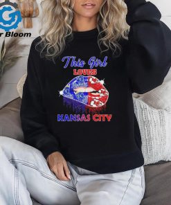 Official this Girl Loves Her Kansas City Chiefs And Kansas City Royals Lips Diamonds Shirt