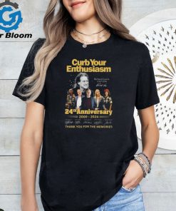 Original Curb Your Enthusiasm 24th Anniversary 2000 2024 Thank You For The Memories Signatures t shirt