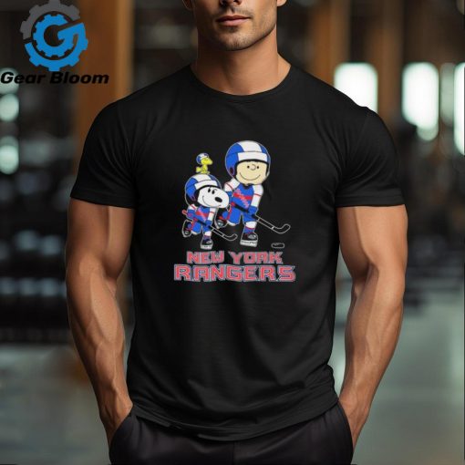 Peanuts Characters Play Hockey New York Rangers Shirt