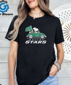 Peanuts Snoopy And Woodstock On Car Dallas Stars Hockey Shirt