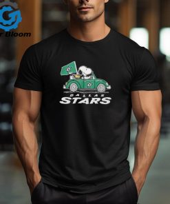 Peanuts Snoopy And Woodstock On Car Dallas Stars Hockey Shirt