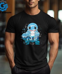 Pokemon Squirtle Wartortle and Blastoise water evolution painting shirt