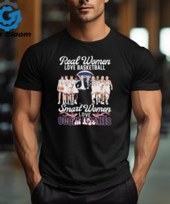 Real Women Love Basketball Smart Women Love Uconn Huskies Men’s And Women’s Basketball Shirt