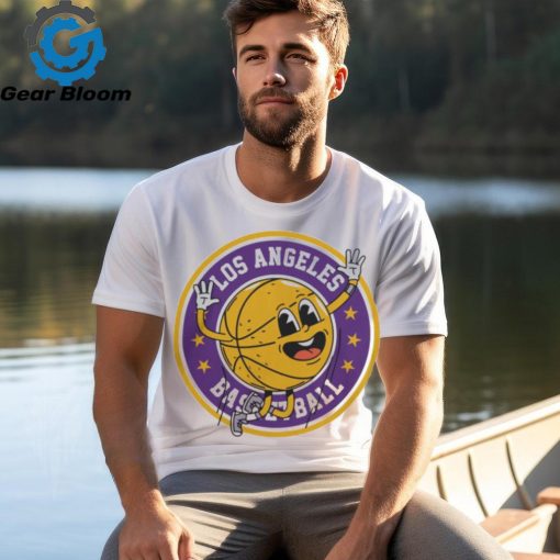 Retro Los Angeles Basketball Circle Tee Shirt