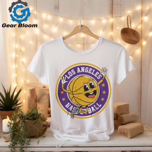 Retro Los Angeles Basketball Circle Tee Shirt