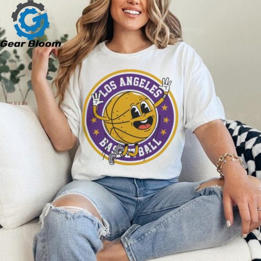 Retro Los Angeles Basketball Circle Tee Shirt