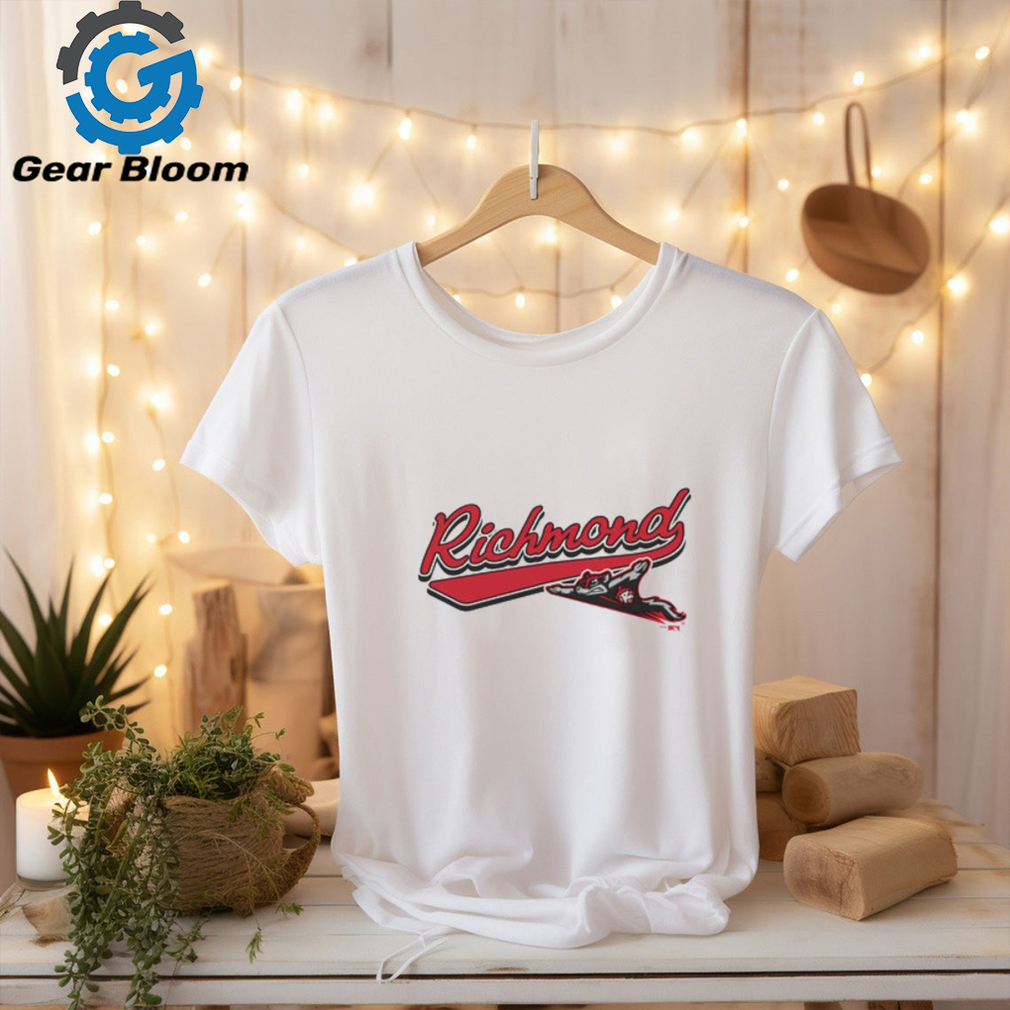 Richmond Flying Squirrels Champion Women's Cropped Raglan Tee shirt Richmond Flying Squirrels Champion Women's Cropped Raglan Tee shirt
