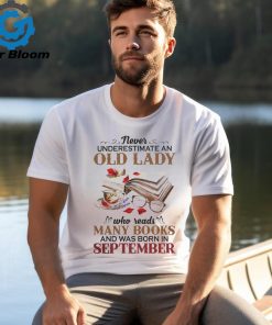 September x An old lady who reads many books shirt