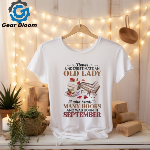 September x An old lady who reads many books shirt