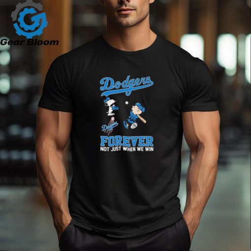 Snoopy And Charlie Brown Los Angeles Dodgers Forever Not Just When We Win Shirt