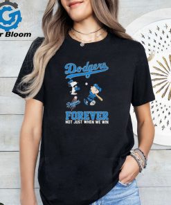 Snoopy And Charlie Brown Los Angeles Dodgers Forever Not Just When We Win Shirt