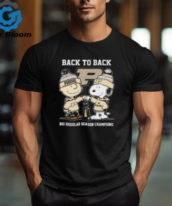 Snoopy And Charlie Brown Purdue Boilermakers Back To Back Big Ten Regular Season Champions Shirt
