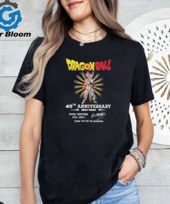 Son Goku Dragon Ball 40th Anniversary 1984 2024 Thank You For The Memories Signatures Shirt