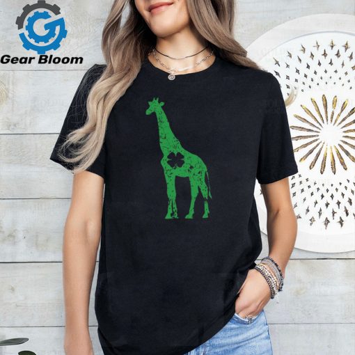 St Patricks Day Giraffe Shamrock Saint Paddys Irish Shirt