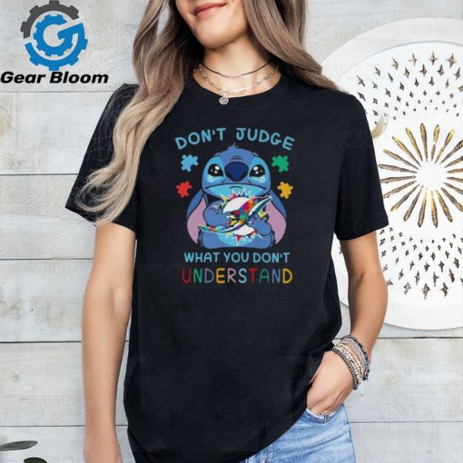 Stitch Miami Dolphins Autism Awareness Don’T Judge What You Don’T Understand Shirt