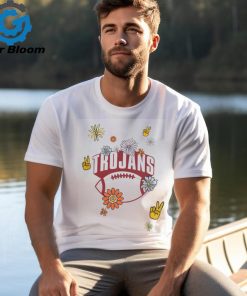 USC Trojans Natural Football All Over Floral T Shirt