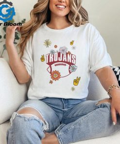 USC Trojans Natural Football All Over Floral T Shirt