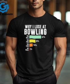 Why I lose at bowling the ball the pins the lane my fault shirt