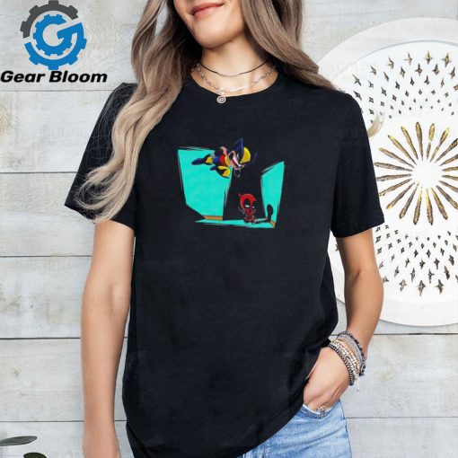 Wolverine and Deadpool Calvin and Hobbes mashup shirt