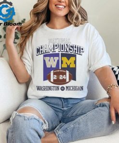 2024 National Championship Shirt Michigan Football Vs Washington 2024 National Championship Game Banner Shirt   Unisex Standard T Shirt