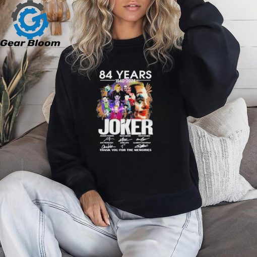 84 Years 1980 2024 Joker Thank You For The Memories T Shirt