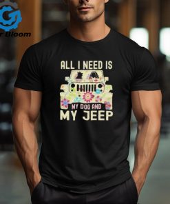 All I need is my dog and my jeep retro shirt