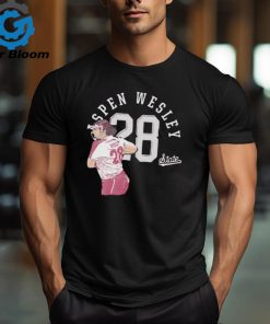 Aspen Wesley 28 Mississippi State Bulldogs softball cartoon shirt